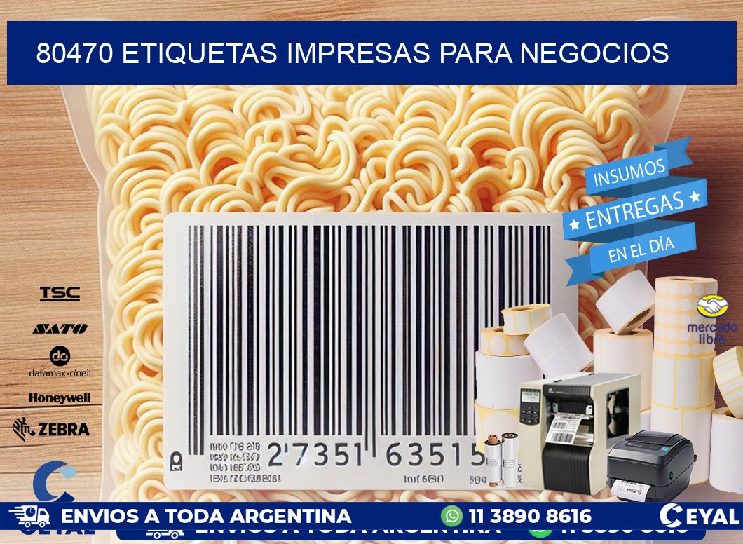 80470 etiquetas impresas para negocios