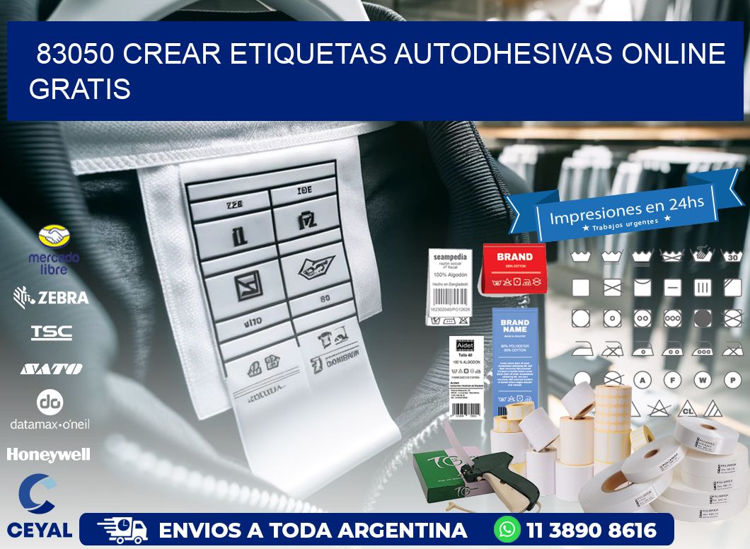 83050 Crear etiquetas autodhesivas online gratis