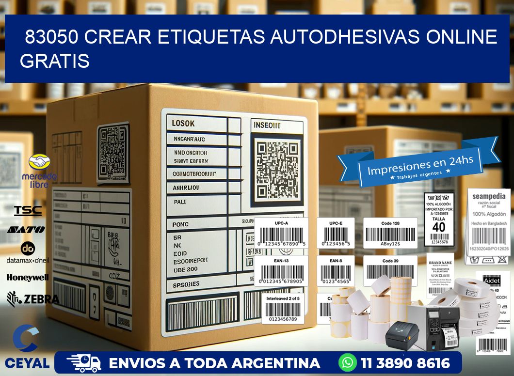 83050 Crear etiquetas autodhesivas online gratis