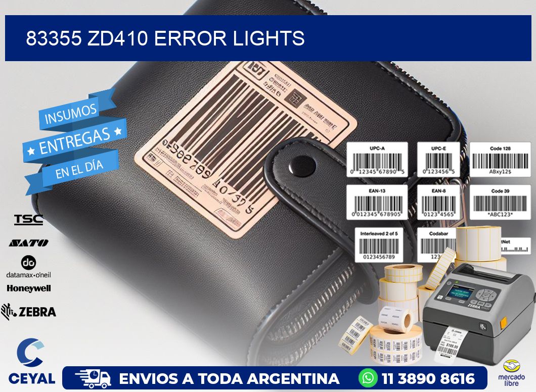 83355 ZD410 error lights