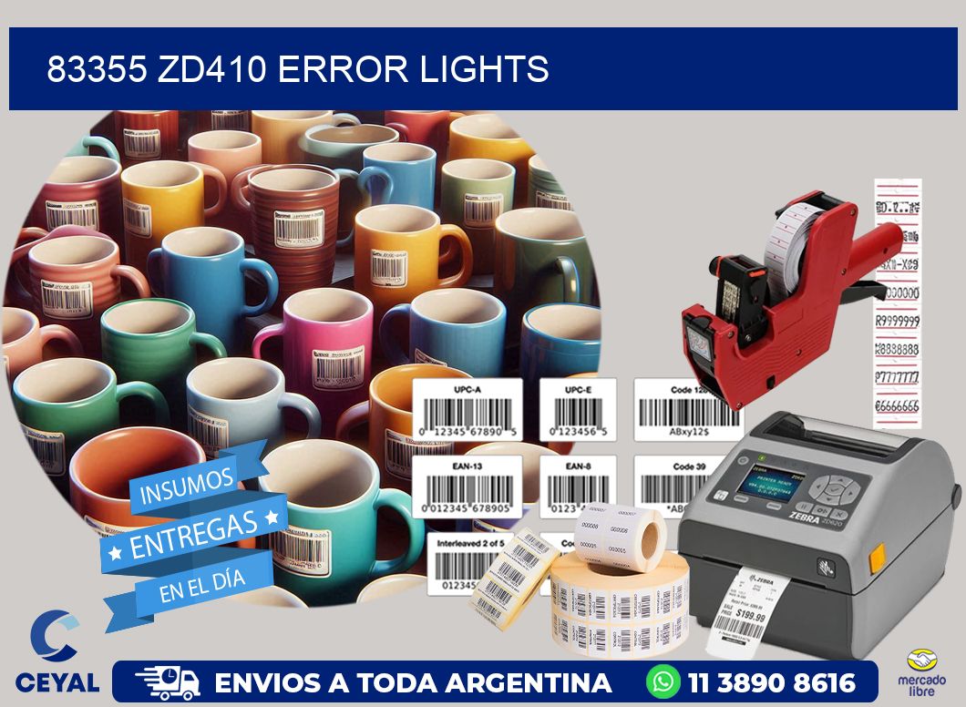 83355 ZD410 error lights
