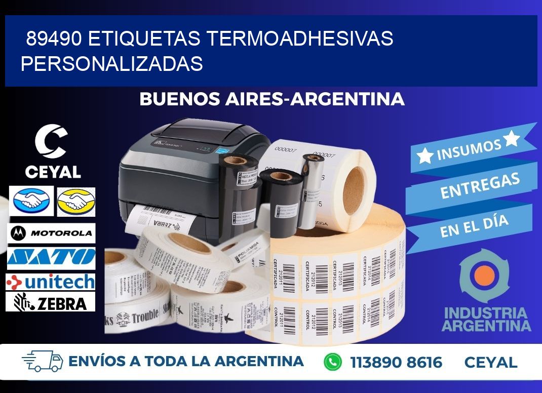89490 Etiquetas termoadhesivas personalizadas