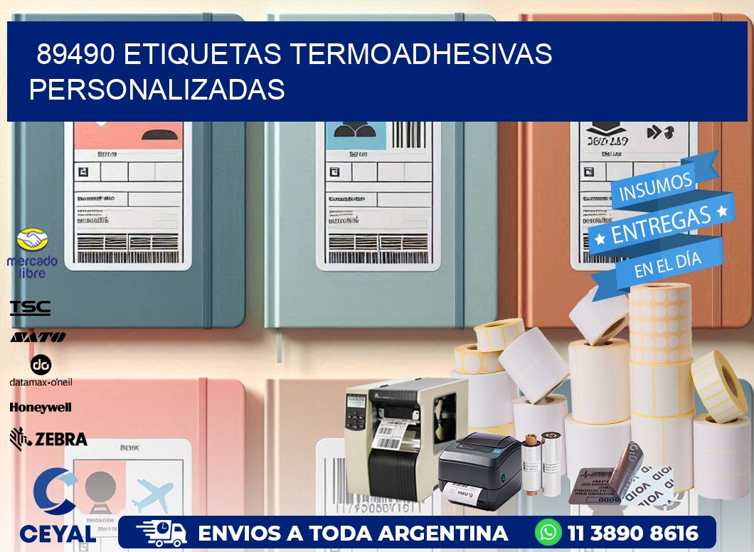 89490 Etiquetas termoadhesivas personalizadas