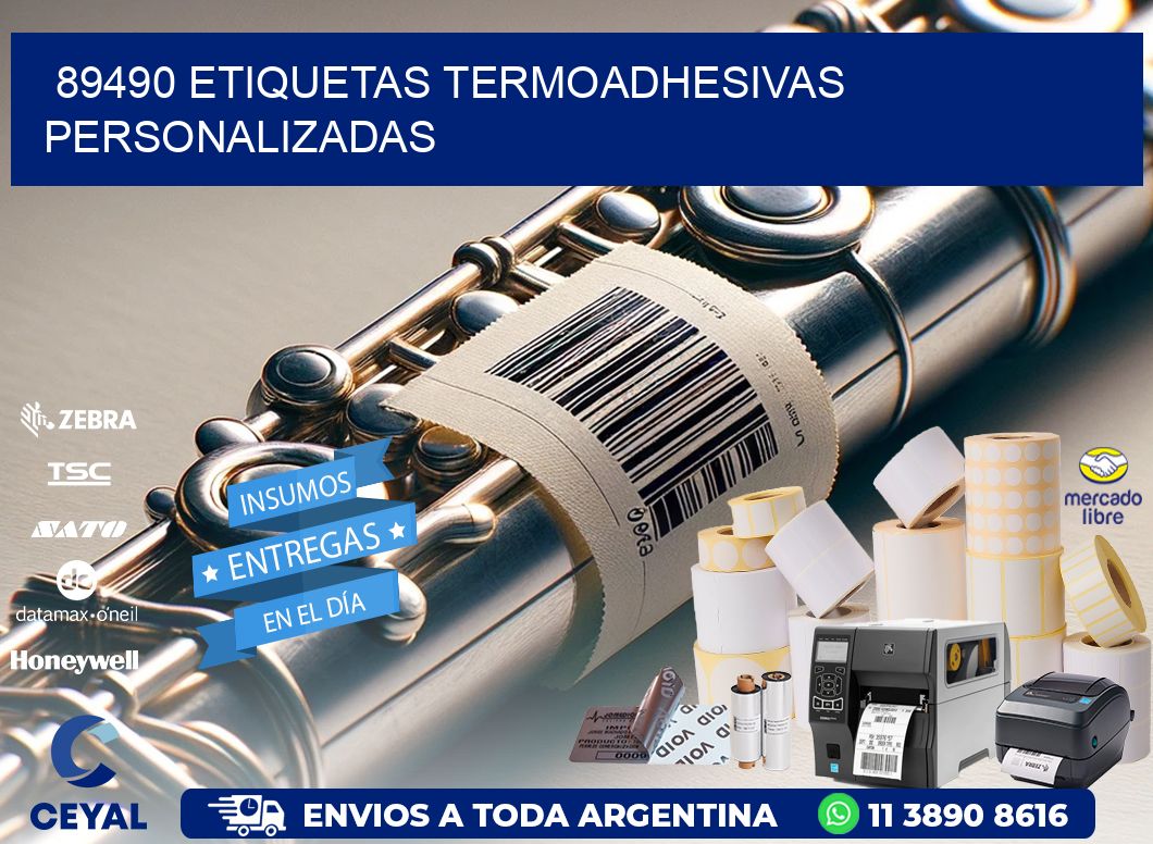 89490 Etiquetas termoadhesivas personalizadas