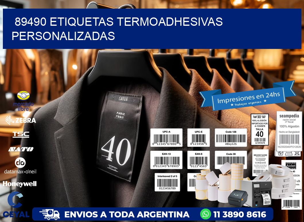 89490 Etiquetas termoadhesivas personalizadas