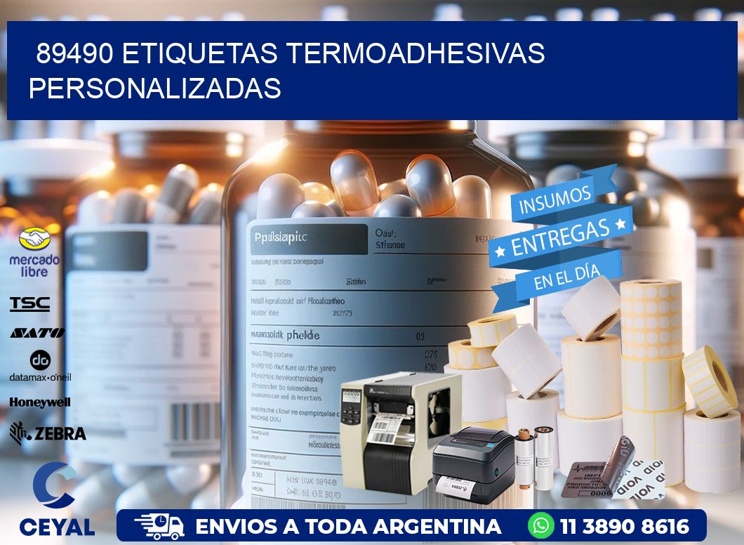 89490 Etiquetas termoadhesivas personalizadas