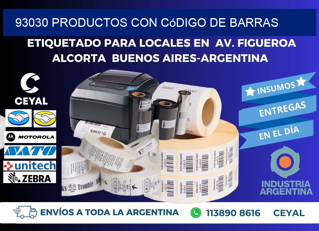 93030 Productos con código de barras