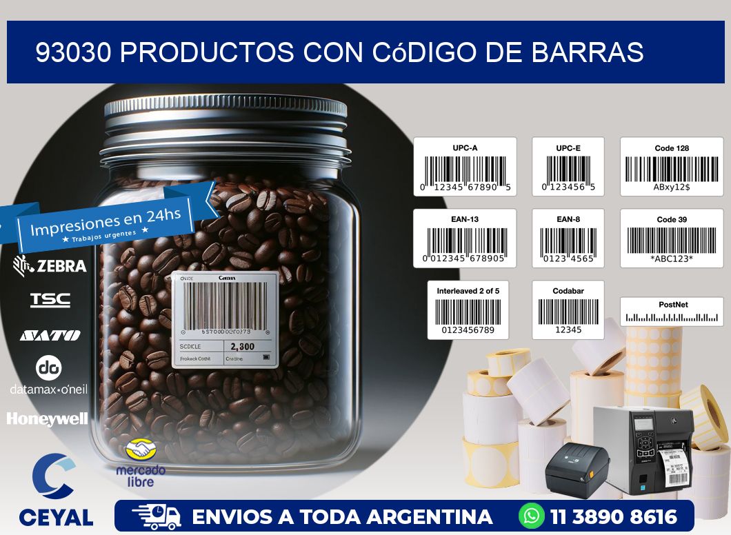 93030 Productos con código de barras
