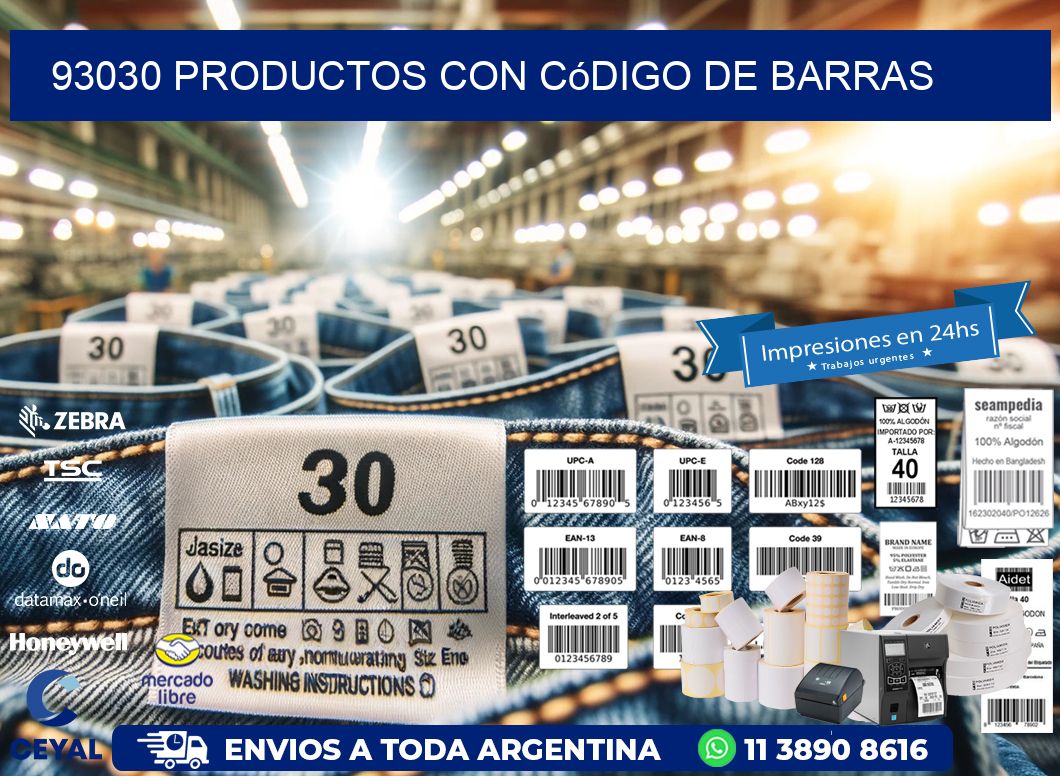 93030 Productos con código de barras