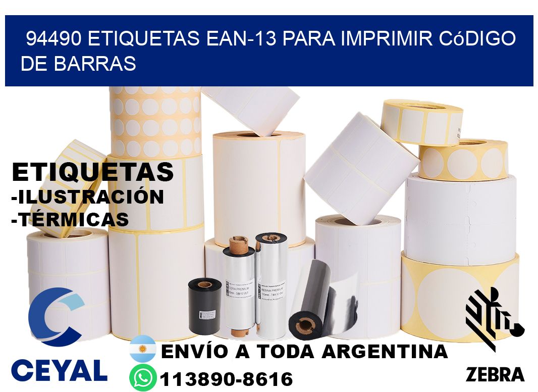 94490 etiquetas ean-13 para imprimir código  de barras