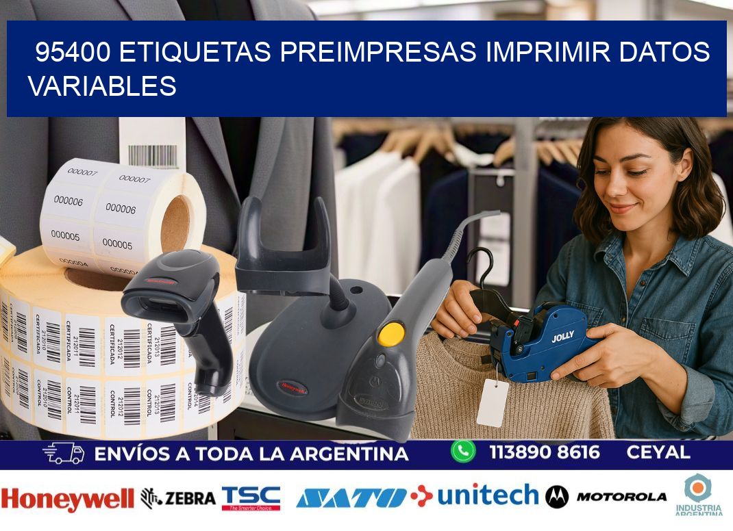 95400 Etiquetas preimpresas imprimir datos variables