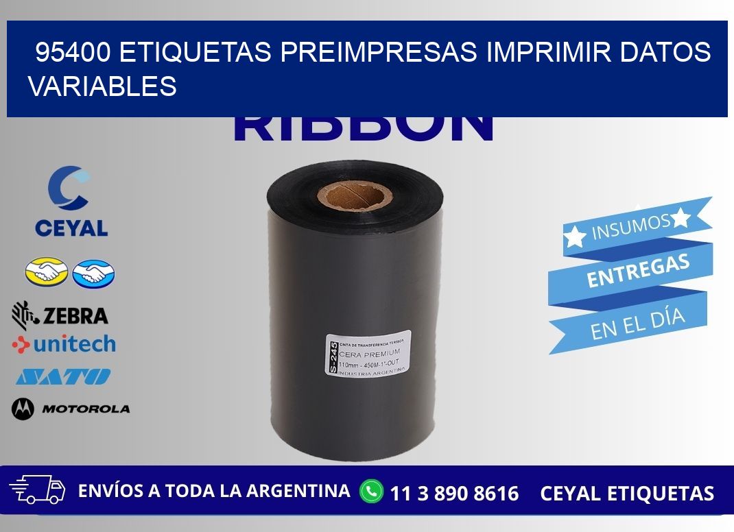 95400 Etiquetas preimpresas imprimir datos variables