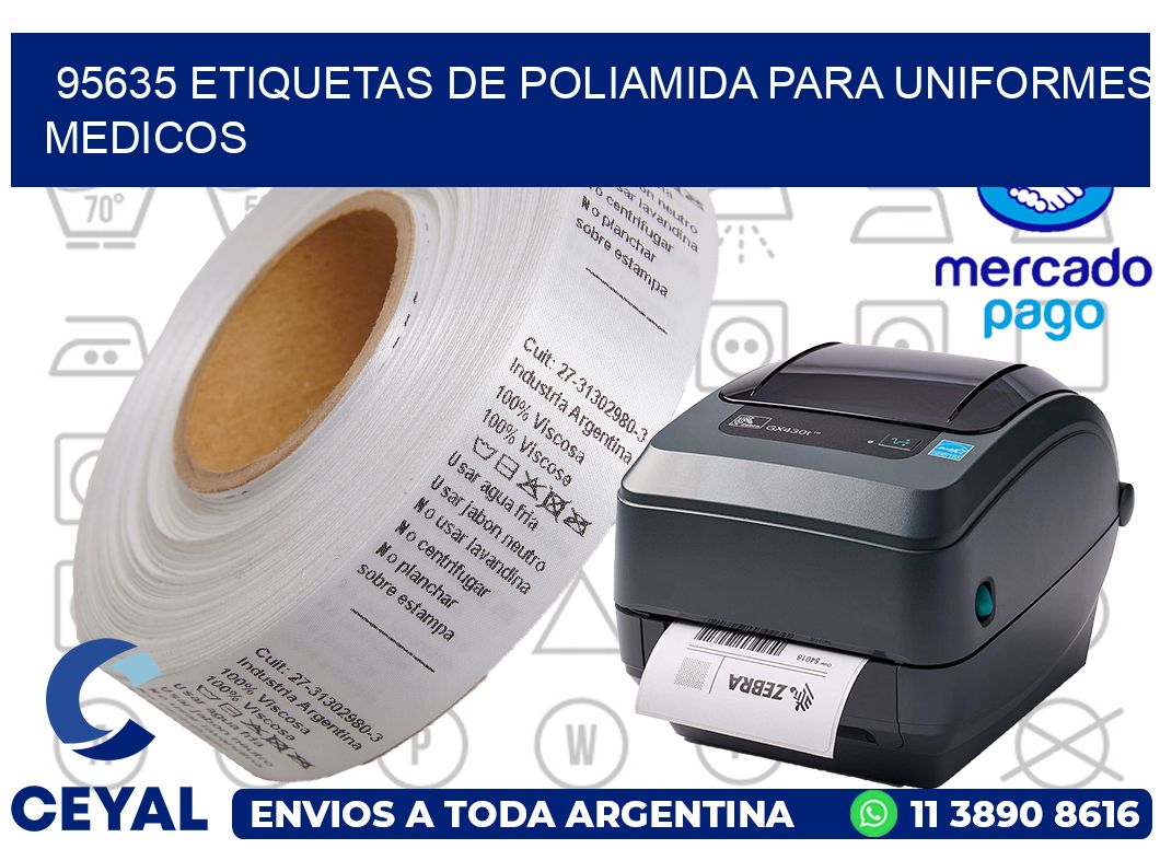 95635 Etiquetas de poliamida para uniformes medicos