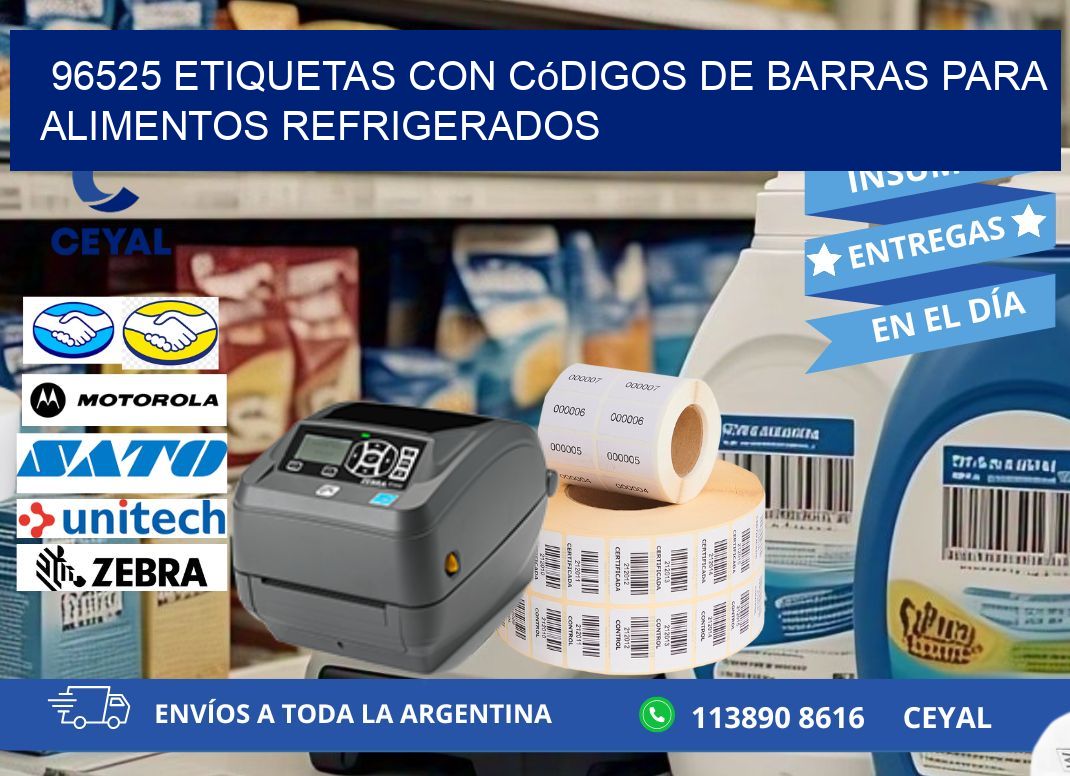 96525 Etiquetas con códigos de barras para alimentos refrigerados