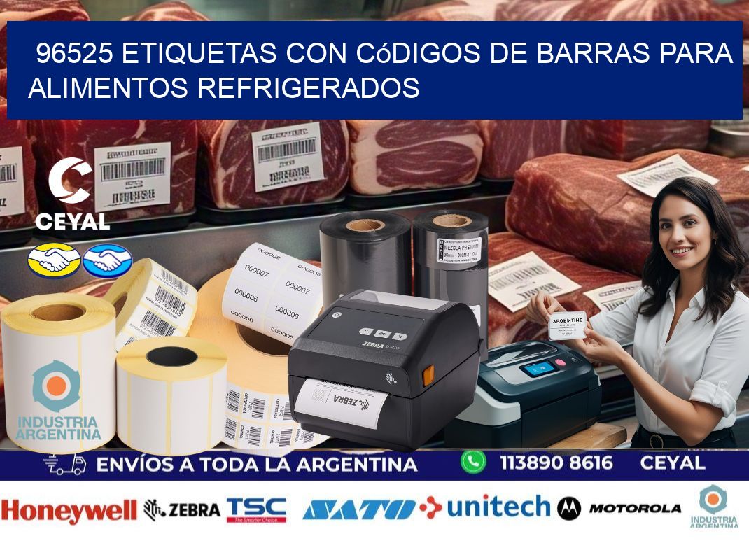 96525 Etiquetas con códigos de barras para alimentos refrigerados