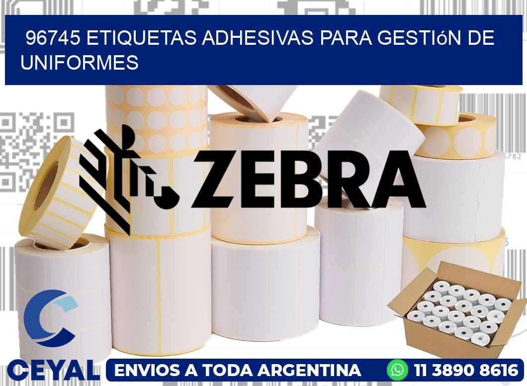 96745 Etiquetas adhesivas para gestión de uniformes