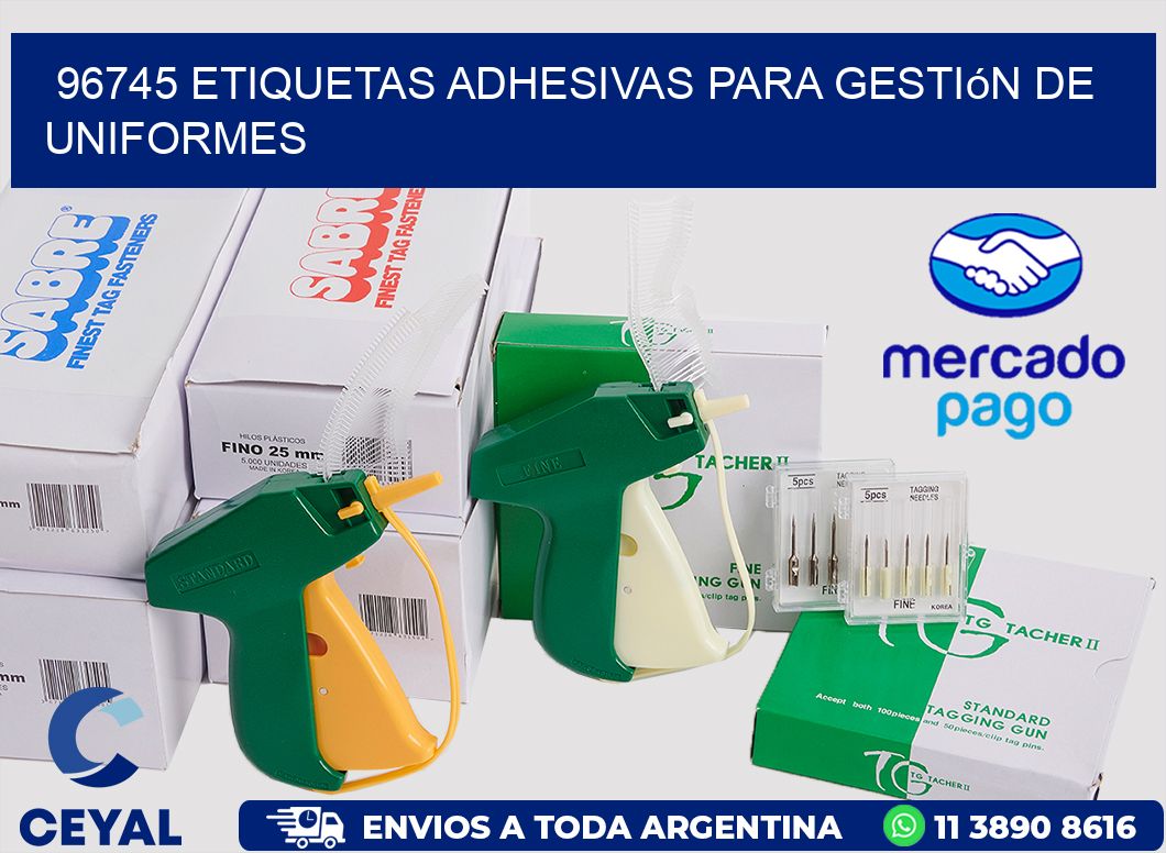 96745 Etiquetas adhesivas para gestión de uniformes