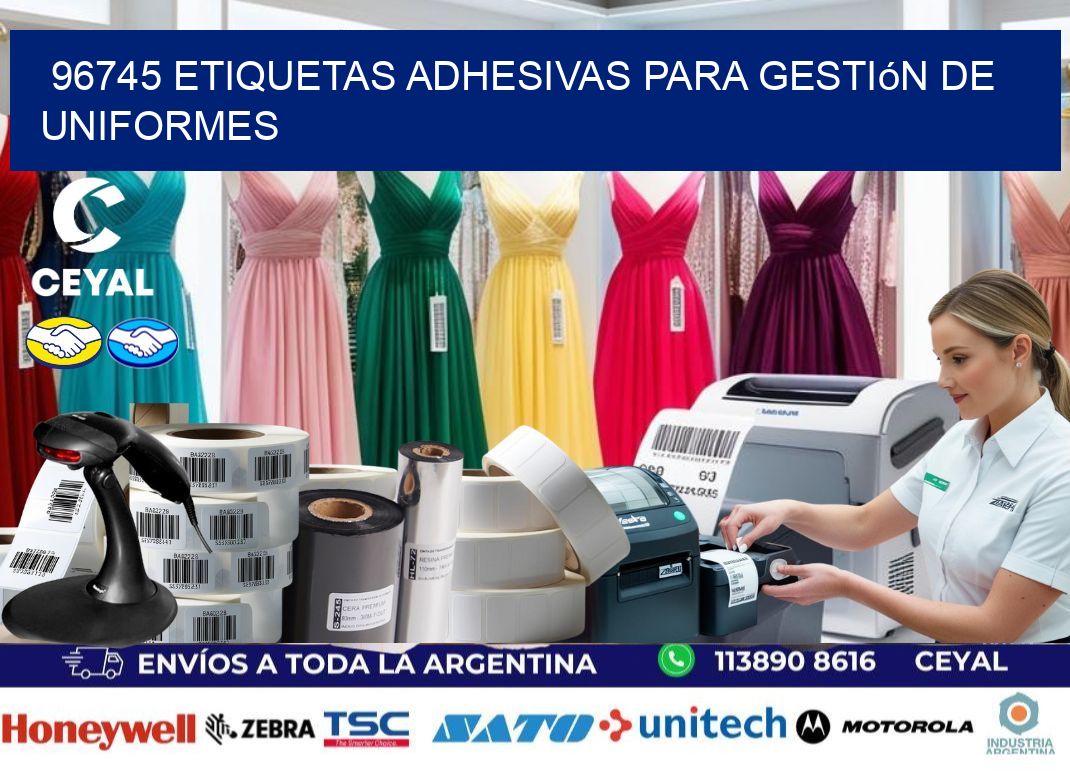96745 Etiquetas adhesivas para gestión de uniformes
