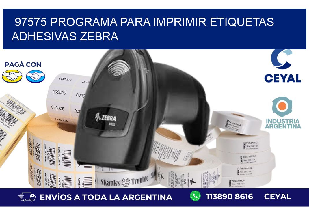 97575 Programa para imprimir etiquetas adhesivas zebra