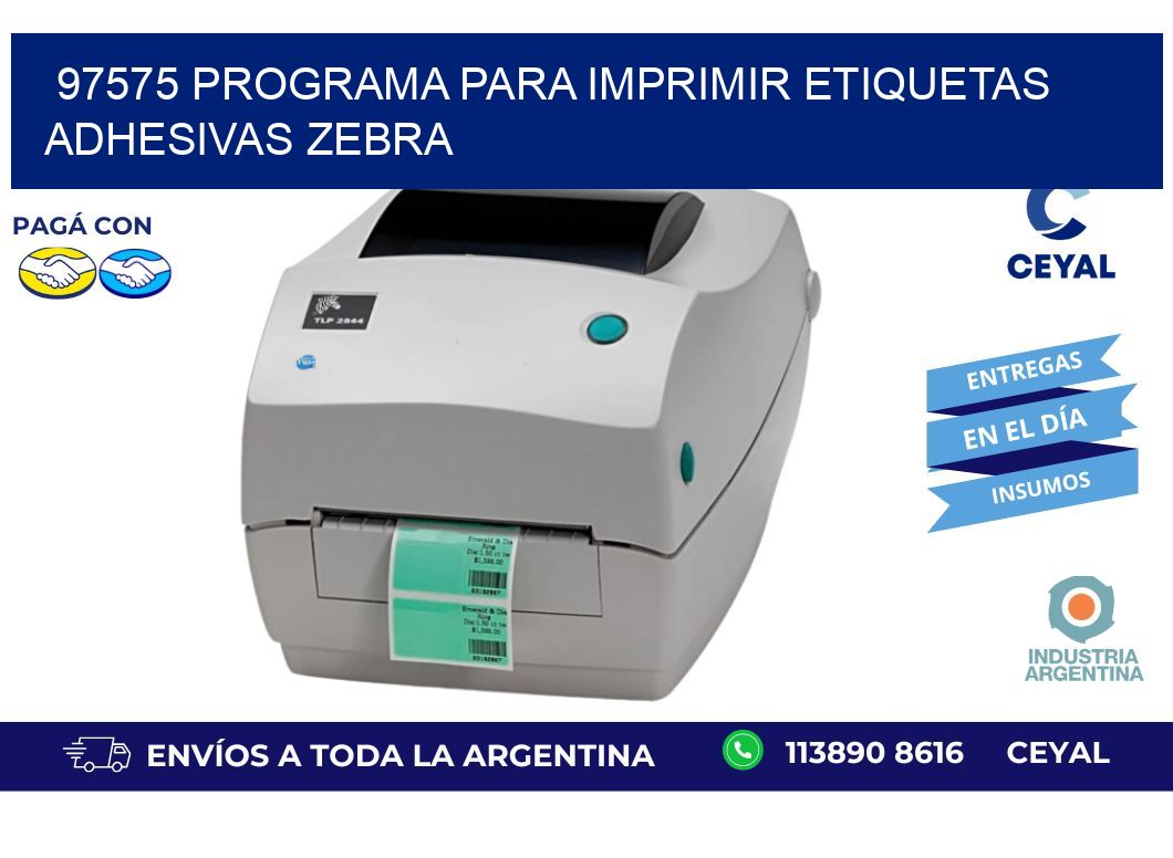 97575 Programa para imprimir etiquetas adhesivas zebra