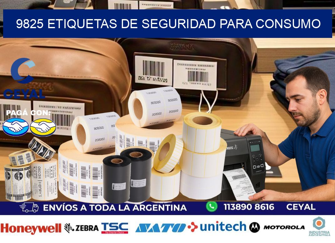9825 Etiquetas de seguridad para consumo