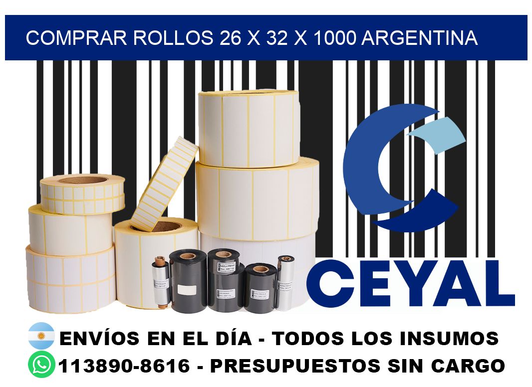 Comprar Rollos 26 x 32 x 1000 argentina