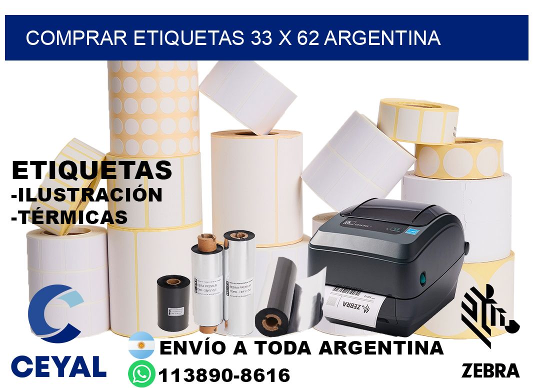 Comprar etiquetas 33 x 62 argentina