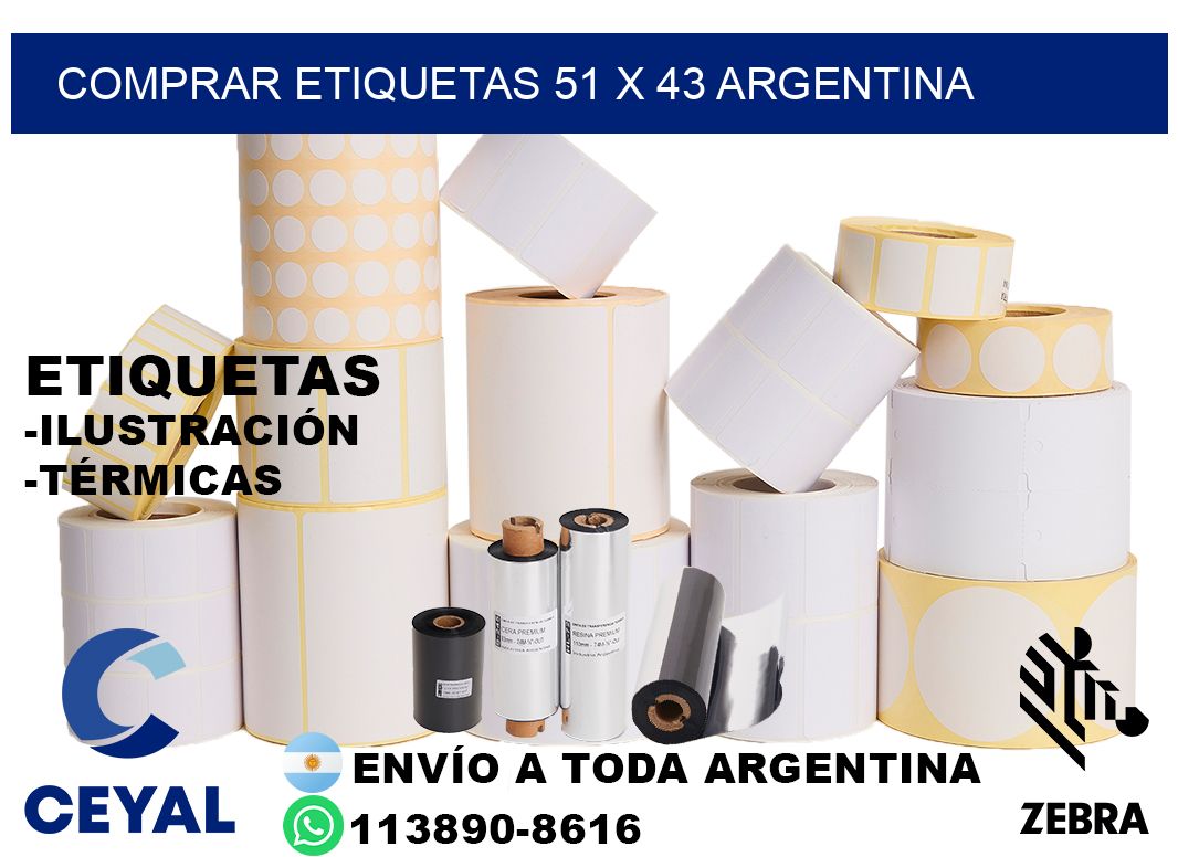 Comprar etiquetas 51 x 43 argentina