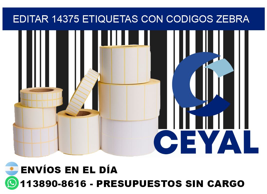 EDITAR 14375 ETIQUETAS CON CODIGOS ZEBRA