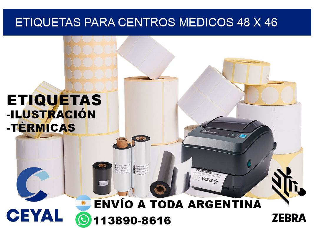 ETIQUETAS PARA CENTROS MEDICOS 48 x 46