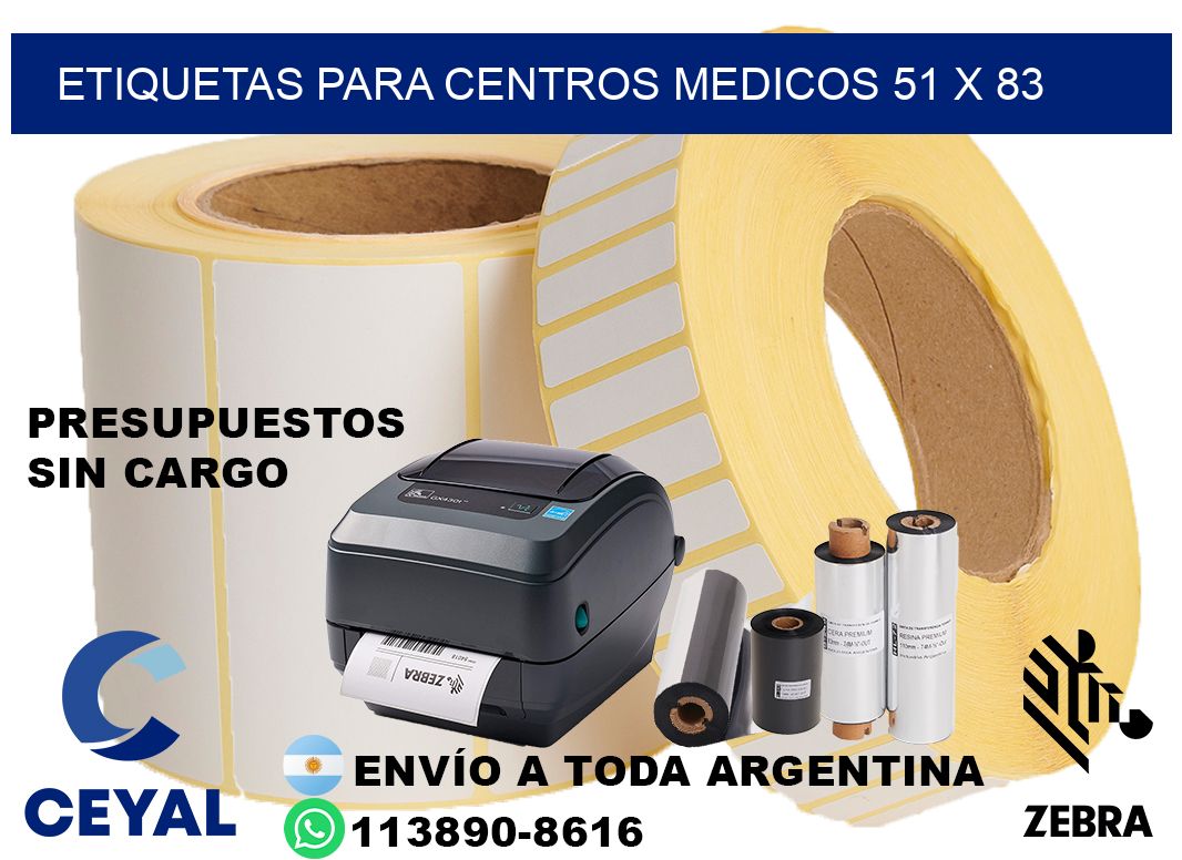 ETIQUETAS PARA CENTROS MEDICOS 51 x 83