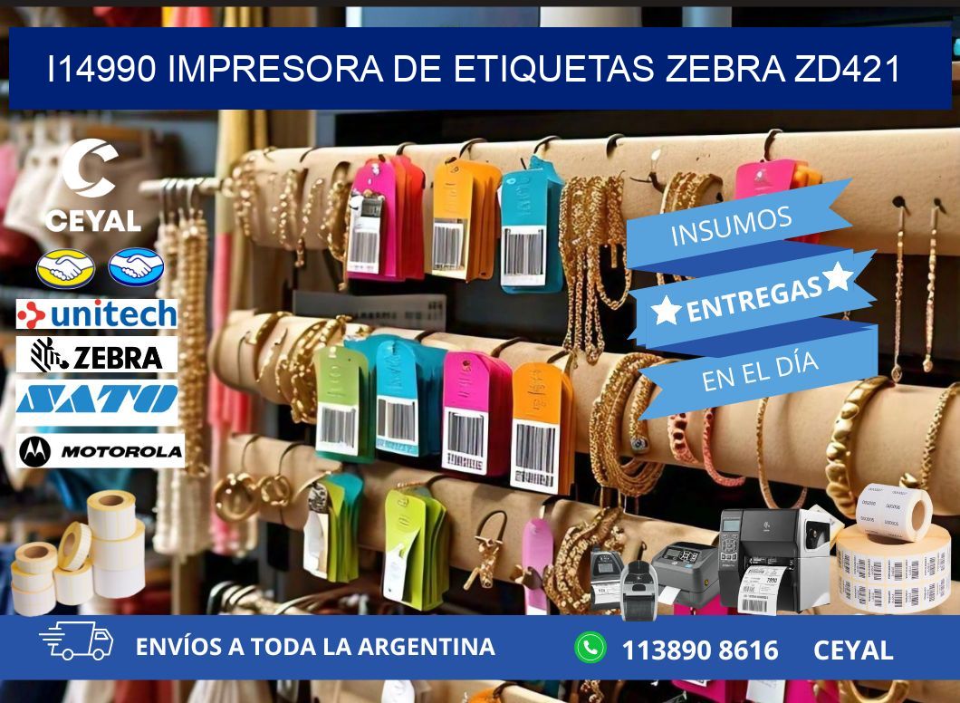I14990 impresora de etiquetas Zebra ZD421