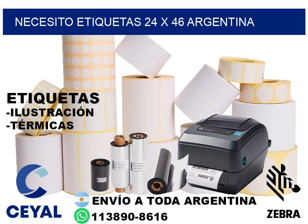 Necesito etiquetas 24 x 46 argentina