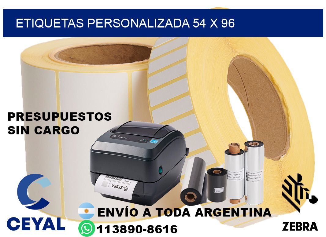 etiquetas personalizada 54 x 96