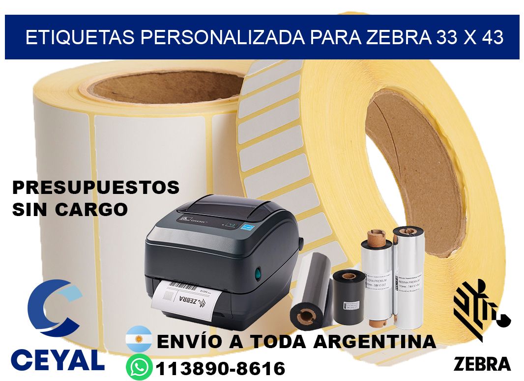 etiquetas personalizada para zebra 33 x 43