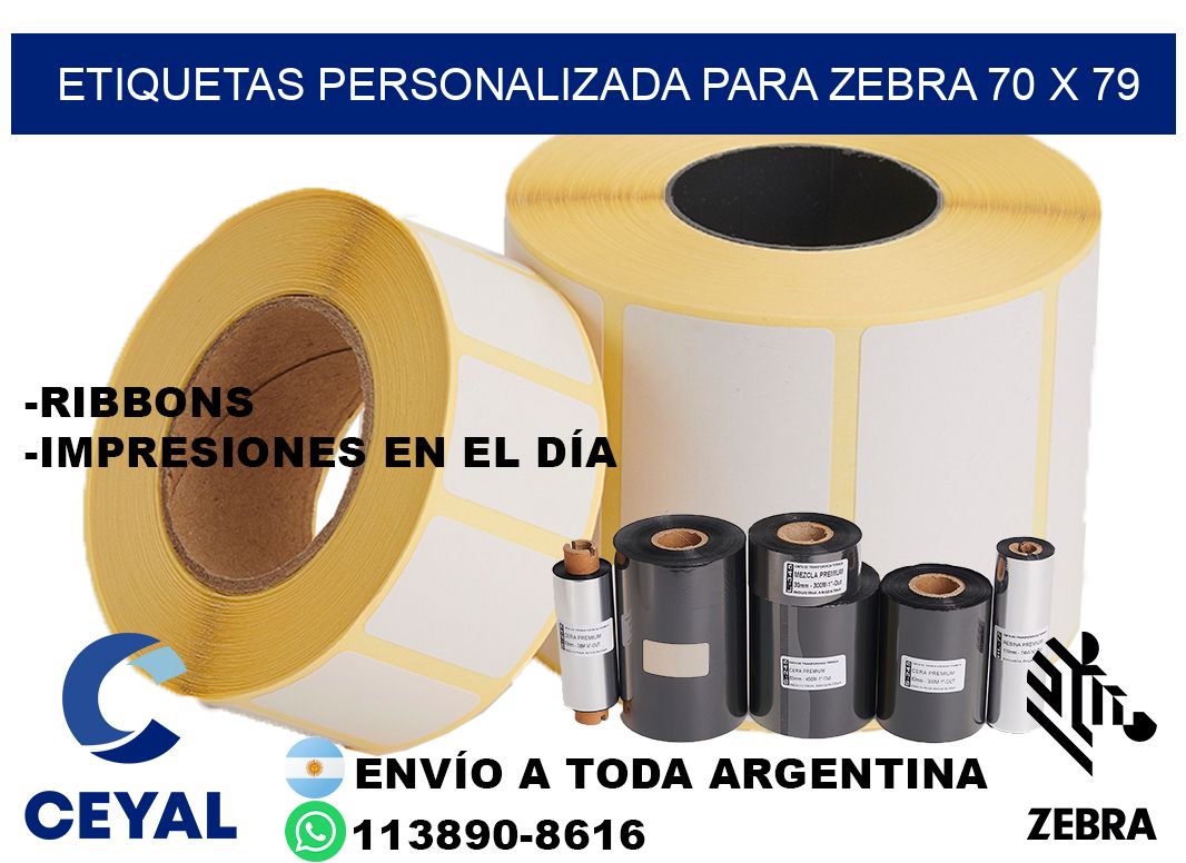 etiquetas personalizada para zebra 70 x 79