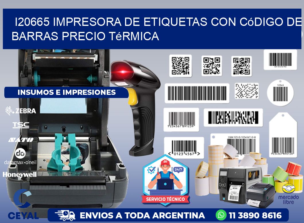 i20665 impresora de etiquetas con código de barras precio térmica