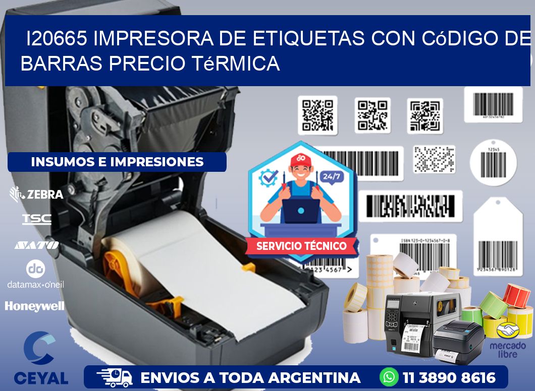 i20665 impresora de etiquetas con código de barras precio térmica