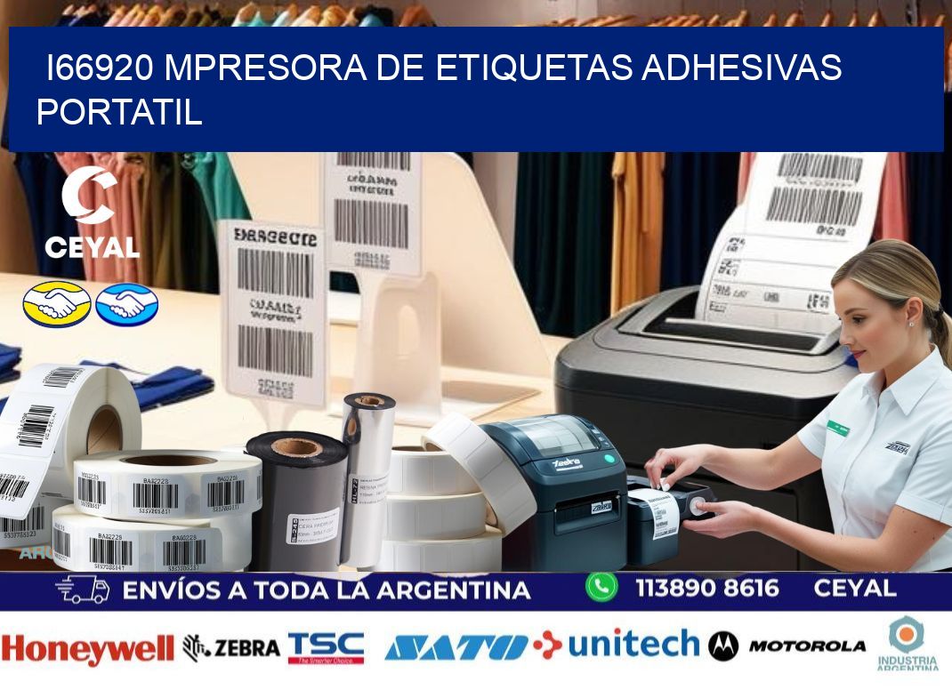 i66920 mpresora de etiquetas adhesivas portatil