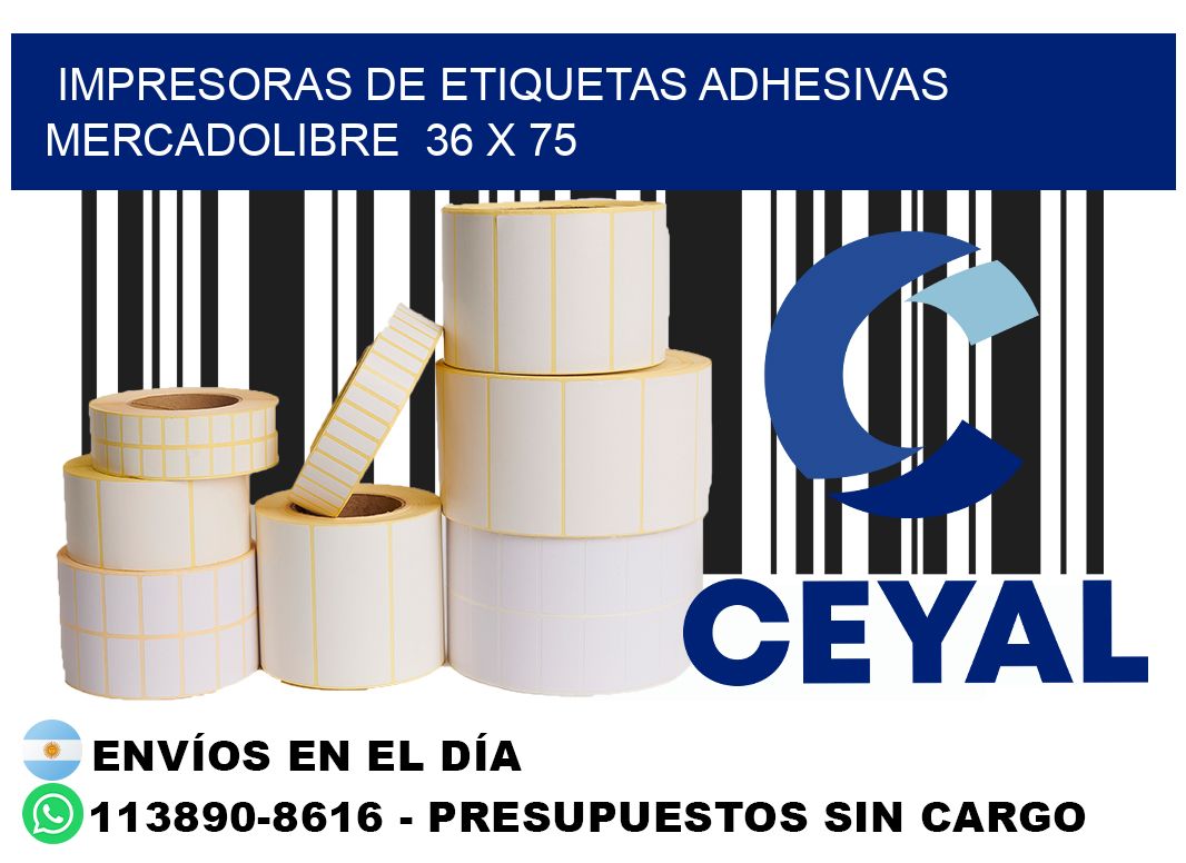impresoras de etiquetas adhesivas mercadolibre  36 x 75