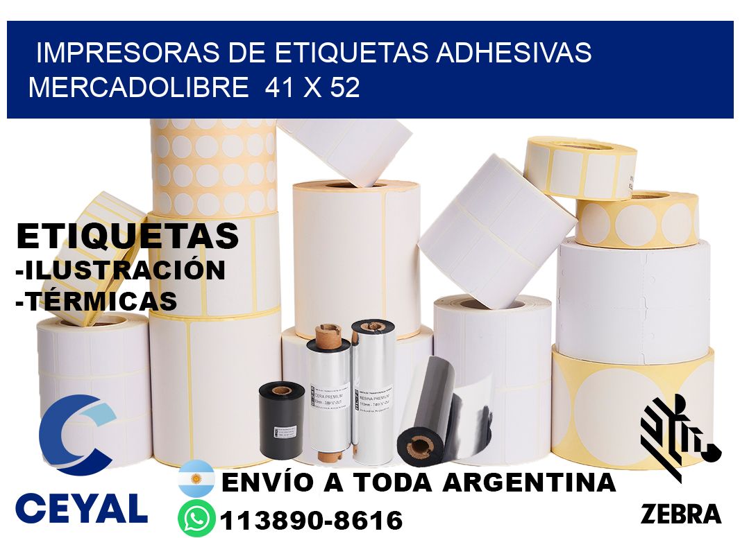 impresoras de etiquetas adhesivas mercadolibre  41 x 52