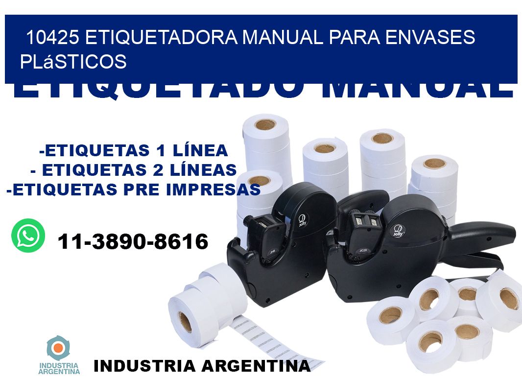 10425 etiquetadora manual para envases plásticos