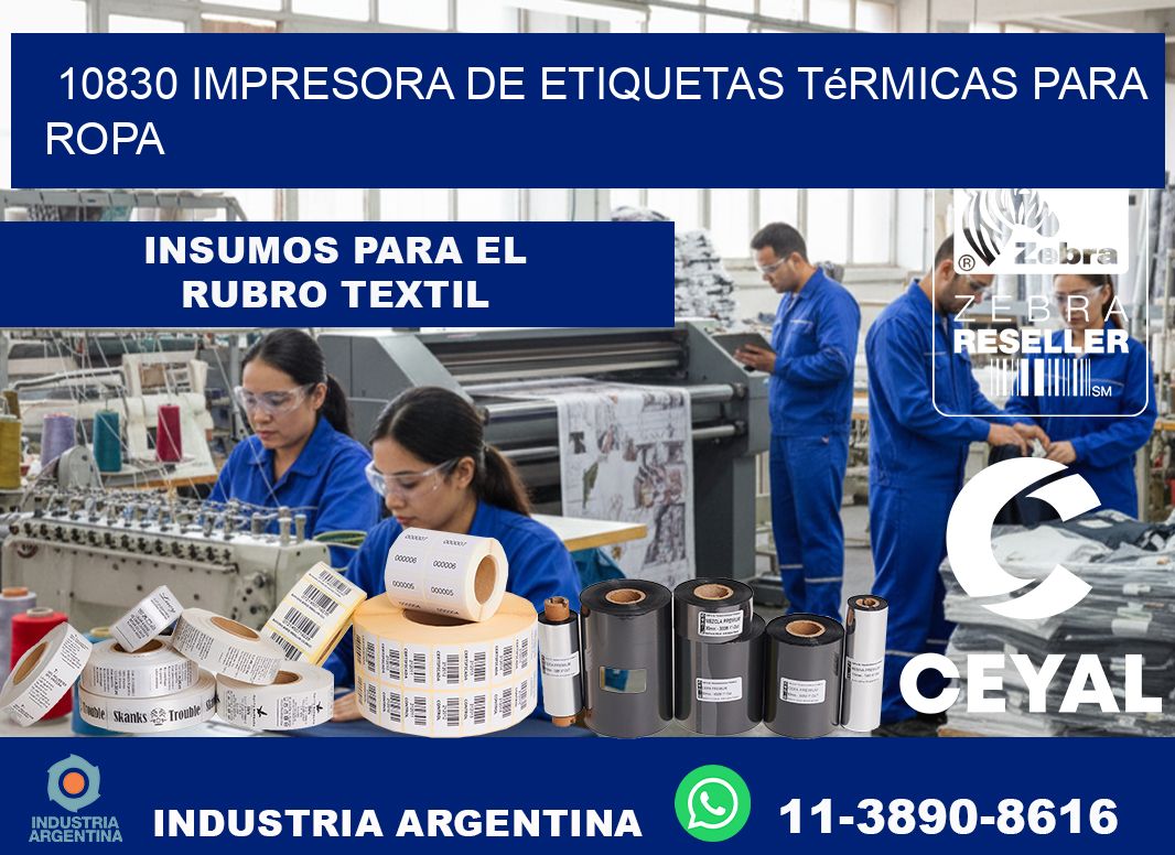 10830 impresora de etiquetas térmicas para ropa
