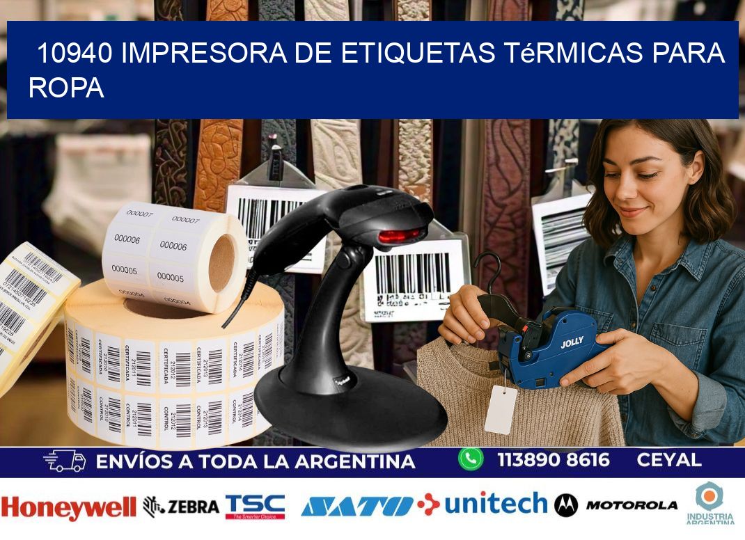 10940 impresora de etiquetas térmicas para ropa