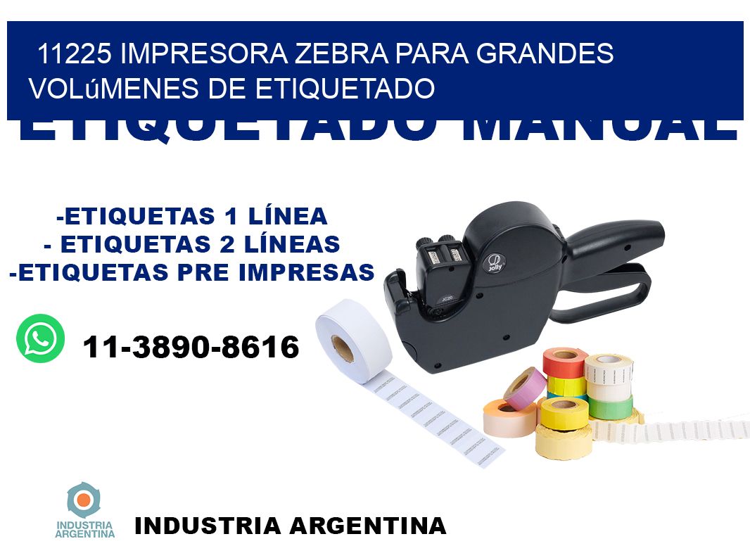11225 impresora Zebra para grandes volúmenes de etiquetado