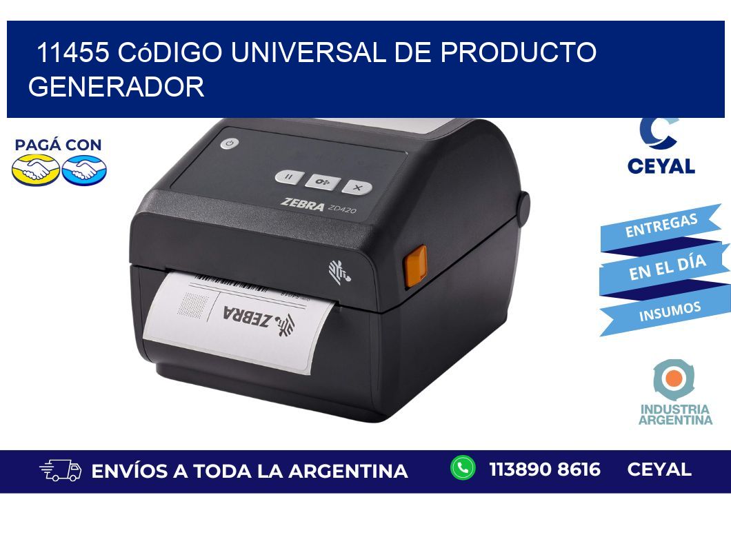 11455 Código universal de producto generador