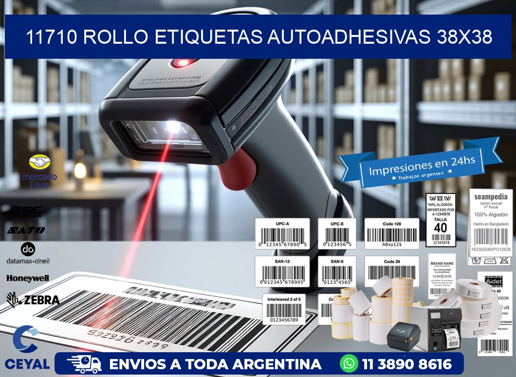 11710 Rollo Etiquetas autoadhesivas 38×38