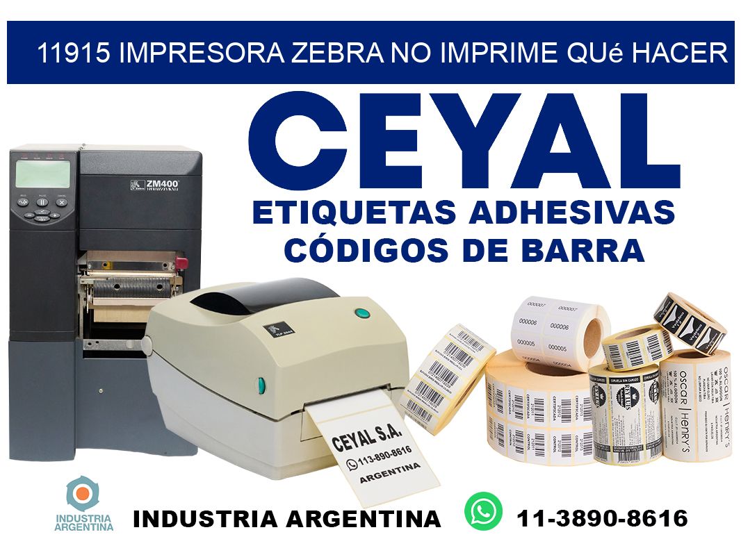 11915 impresora zebra no imprime qué hacer