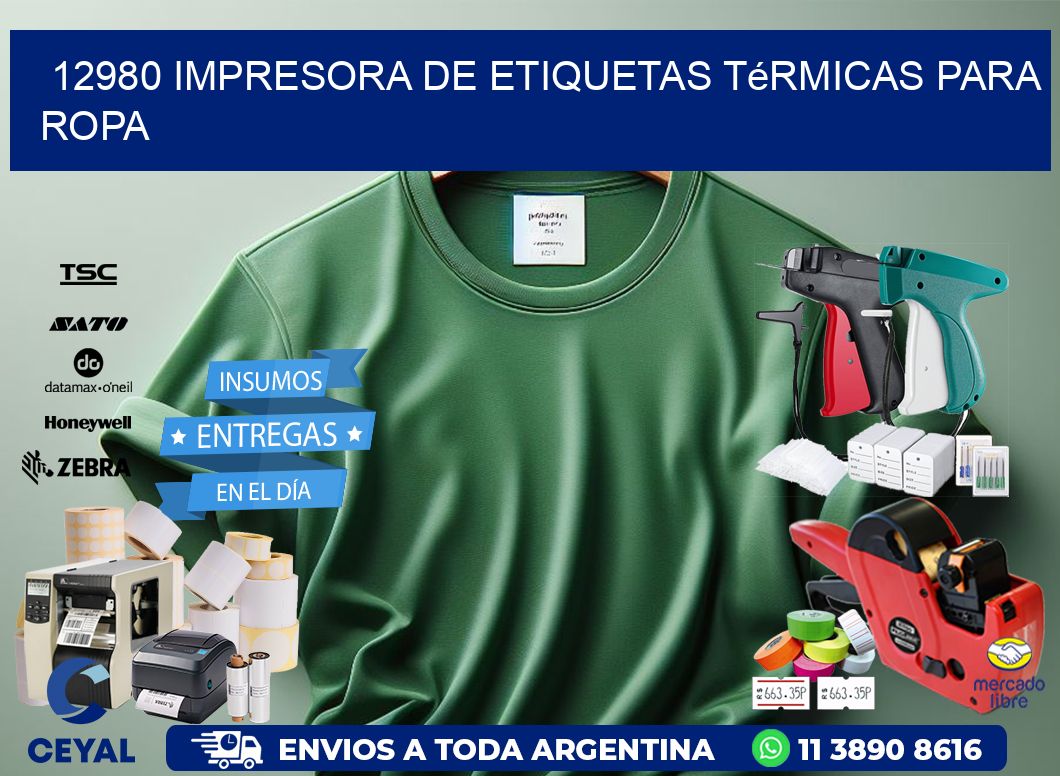 12980 impresora de etiquetas térmicas para ropa