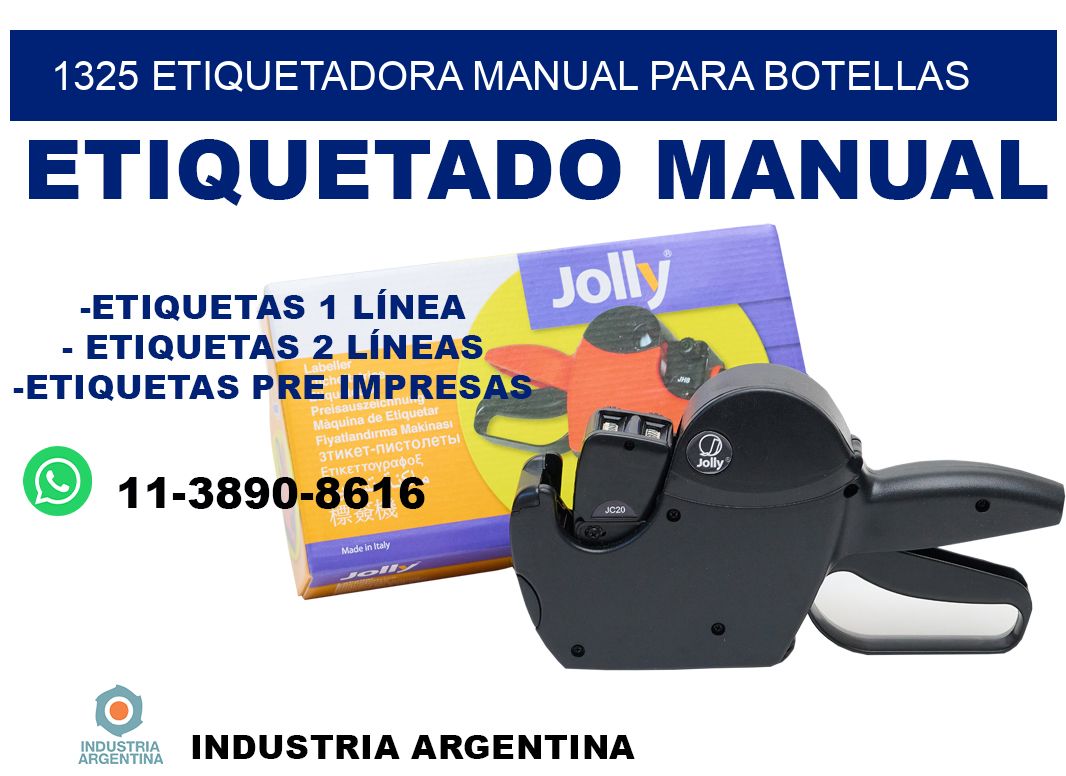 1325 etiquetadora manual para botellas